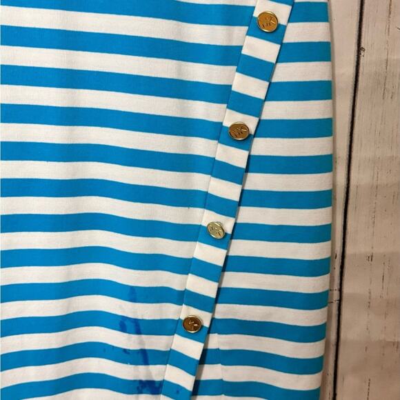 Michael Kors Women's Short Sleeve Blue & White Stripe Dress  Sz XS - Picture 6 of 12